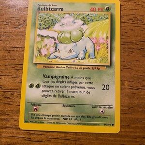 Vintage FRENCH Pokemon Card - Bulbizarre